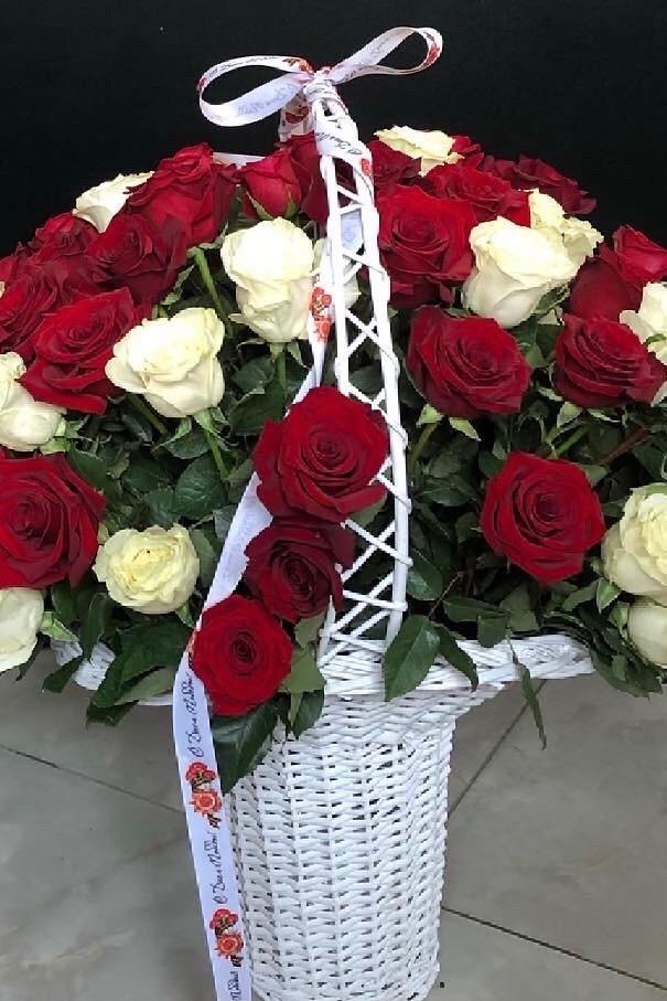 Корзина из роз